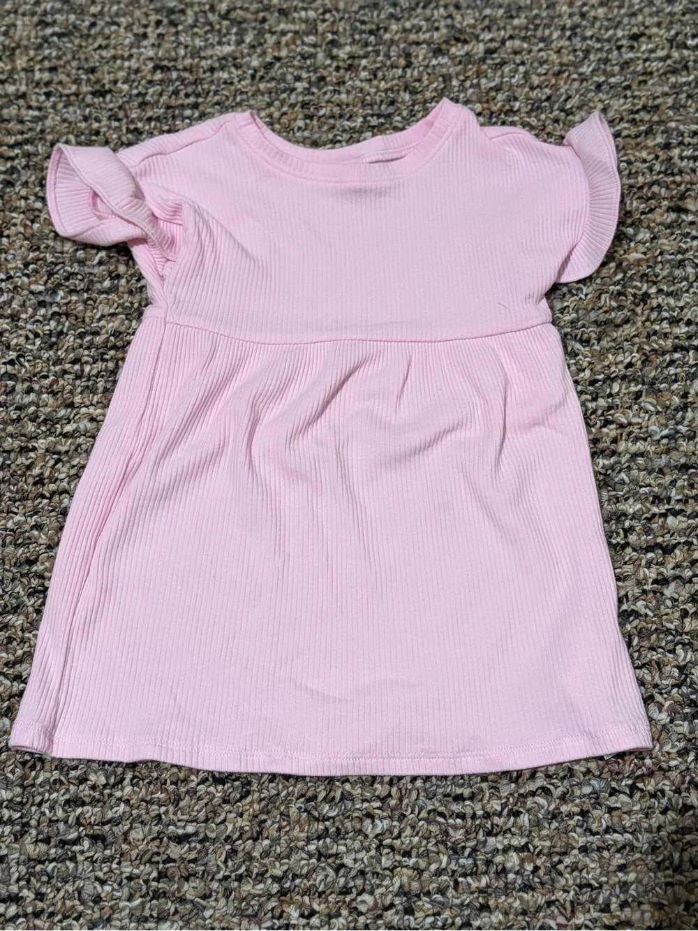 Old Navy Light Pink Ribbed Flutter Sleeve Tee